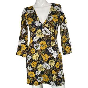Zara Trafaluc 70's Style Floral Dress Medium